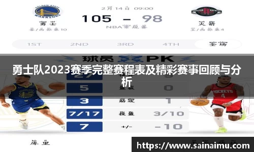 勇士队2023赛季完整赛程表及精彩赛事回顾与分析